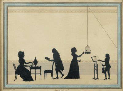 Família Mozart, c. 1763 de Louis Carrogis dit Carmontelle