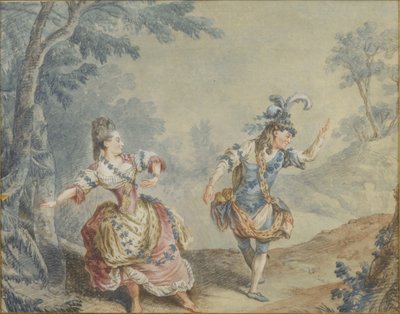 Marie Allard e Jean Dauberval no opéra-ballet Silvie de Louis Carrogis dit Carmontelle