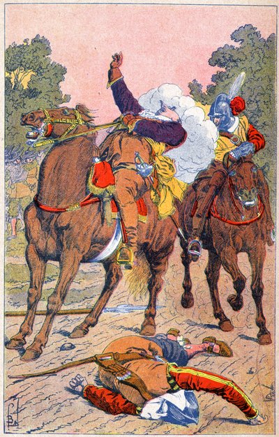 Morte de Gustave II Adolphe da Suécia de Louis Charles Bombled