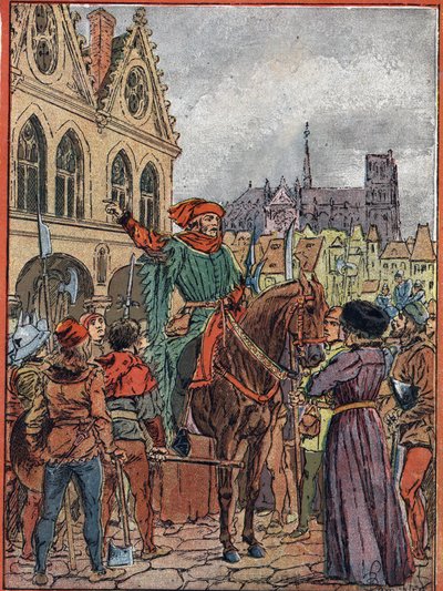 Etienne Marcel, prevot des marchands (1315-1358) adquiriu a Maison des Pillars na Place de Greve em julho de 1357 (Etienne Marcel político, prefeito dos comerciantes de Paris comprou a chamada Maison aux Pillars ("Casa dos Pilares") em nome de t de Louis Charles Bombled