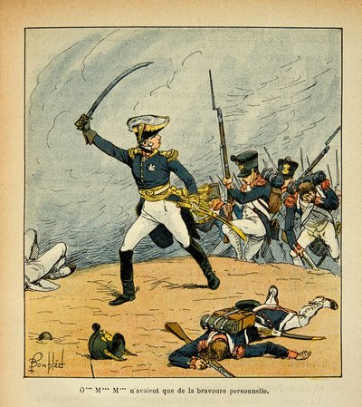 Ilustração de Bombled Louis (1862-1927) do livro "O Memorial de Santa Helena" do Conde Emmanuel de Las Cases (1766-1842): Um Encargo Geral à Cabeça de Suas Tropas, Coleção Privada de Louis Charles Bombled