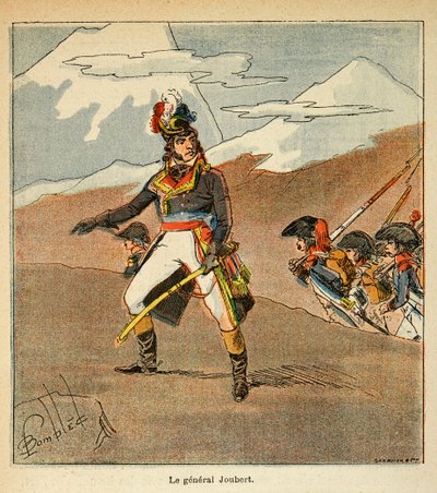 Ilustração de Bombled Louis (1862-1927) do livro "O Memorial de Santa Helena" do Conde Emmanuel de Las Cases (1766-1842): Retrato do General Joubert (1769 - 1799), Coleção Particular de Louis Charles Bombled