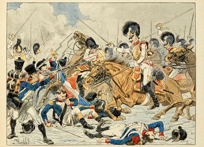 Ilustração retirada do livro "Les heros du Siecle", recitação anedótica de Dick de Lonlay e ilustrada por Louis Bombled (1862-1927) de Louis Charles Bombled