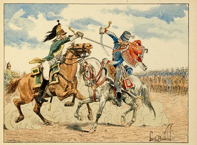 Ilustração retirada do livro "Os Heróis do Siecle", recitação anedótica de Dick de Lonlay e ilustrada por Louis Bombled (1862-1927) de Louis Charles Bombled