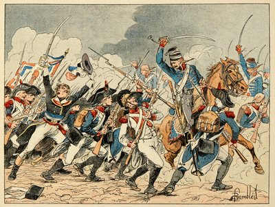 Ilustração retirada do livro "Os Heróis do Siecle", recitação anedótica de Dick de Lonlay e ilustrada por Louis Bombled (1862-1927) de Louis Charles Bombled