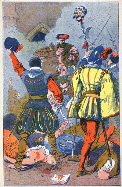 Massacre de Protestantes em Vassy de Louis Charles Bombled