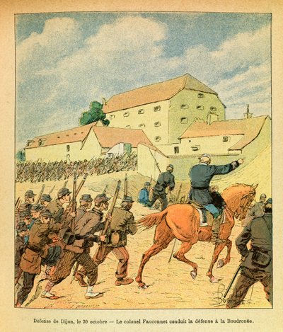 The Eastern Armee of Eugene Sergeant, dit Grenest, ilustrado por Louis Bombled (1862-1927) (Guerra Franco-Alemã; campanha de 1870-1871): Defesa da cidade de Dijon, em 30 de outubro de Louis Charles Bombled
