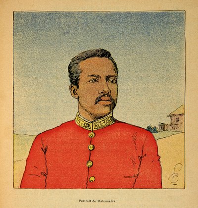 A Guerra em Madagáscar - História das Expedições Francesas de 1885-1895 por Henri Galli dit Galllichet (1854-1922), ilustrada por Louis Bombled (1862-1927): Retrato do Príncipe Ramahatra, Coleção Particular de Louis Charles Bombled