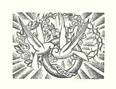 Ilustração do título de Madame Bovary de Gustave Flaubert (xilogravura) de Louis Claudel