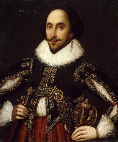 Retrato do dramaturgo britânico William Shakespeare de Louis Coblitz