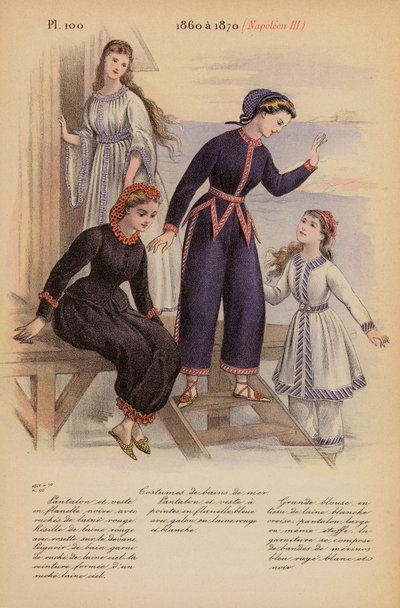 Moda francesa: 1860 a 1870, Napoleão III (litografia a cores) de Louis Colas