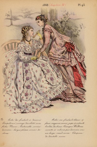 Moda francesa: 1868, Napoleão III (litografia a cores) de Louis Colas
