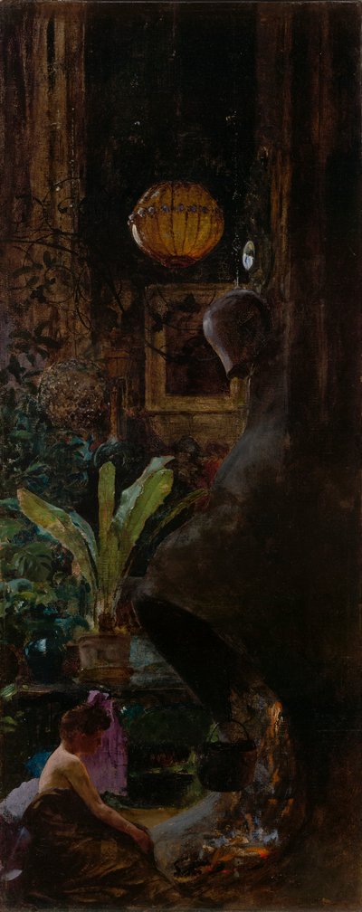 Um canto do estúdio da 72nd Street de Louis Comfort Tiffany