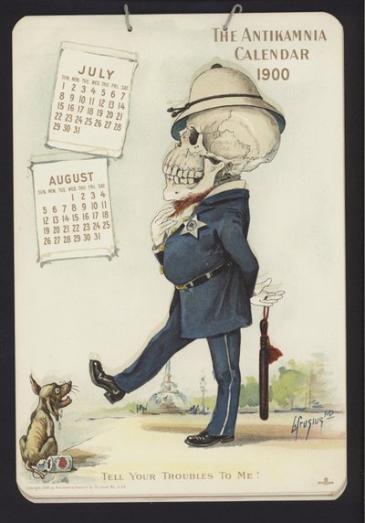 Ilustração para Antikamnia Calendar, 1900 de Louis Crucius or Crusuius