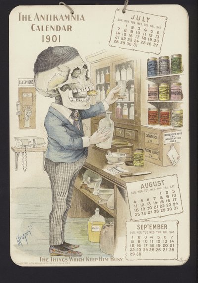 Ilustração para Antikamnia Calendar, 1901 de Louis Crucius or Crusuius