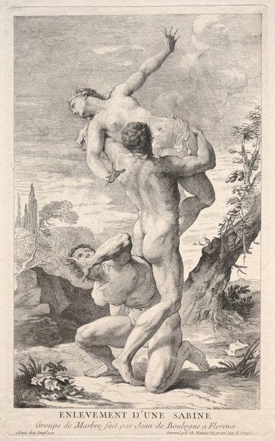 Violação dos Sabines, década de 1700. de Louis Desplaces
