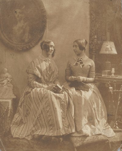 [A Esposa e Filha do Artista], 1846-49. de Louis Désiré Blanquart Evrard