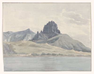 Vista da costa de Pentidatilo em frente ao Cabo Spartivento
Vue de la côte de Pentidatilo au delà du Cap de Spartivento (título sobre o objecto)
Voyage en Italie, en Sicile et à Malte - 1778 (título da série) de Louis Ducros