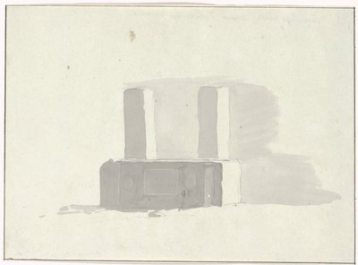 Oude sarcofaag welke dienst doet als drinkbak em Terracina
Antigo sarcófago, utilizado como bebedouro em Terracina (título sobre o objecto)
Viagem a Itália, Sicília e Malta - 1778 (título da série) de Louis Ducros