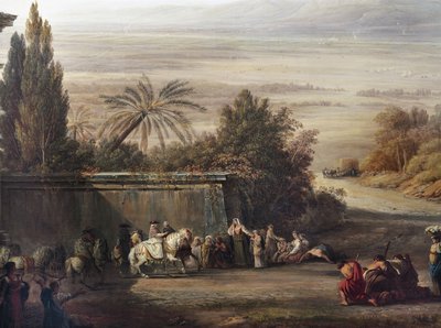 Pio VI em visita aos Pântanos de Pontine de Louis Ducros