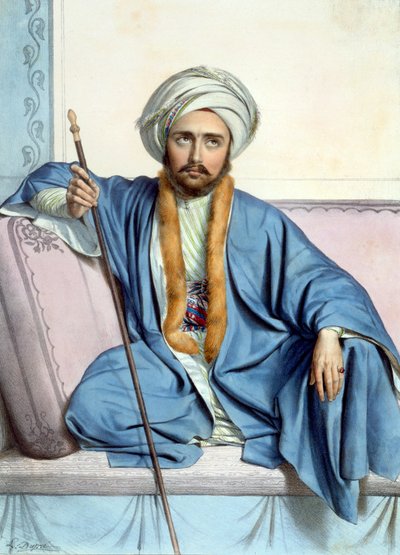 Bilesikdj, um armênio - placa XXXV, gravado por Lemercier de &39;viagem a Atenas e uma Constantinopla&39;, escrito e ilustrado por Dupre, 1828 de Louis Dupré