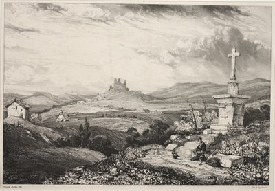 Castelo Larderole, Auvergne de Louis Eugene Gabriel Isabey