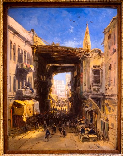Rua na Kasbah de Argel de Louis Eugene Gabriel Isabey