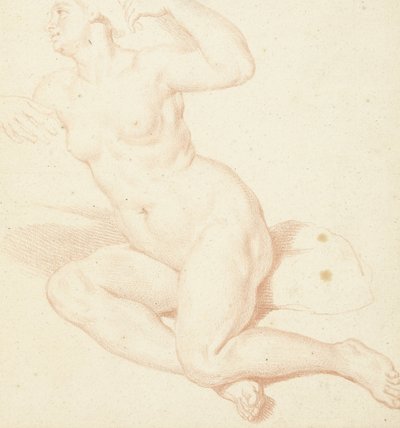 Estudo de uma mulher nua sentada de Louis Fabritius Dubourg