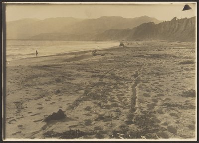 [Litoral com figuras e carro]. de Louis Fleckenstein
