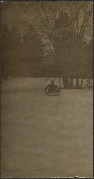 [Figura num trenó na neve]. de Louis Fleckenstein