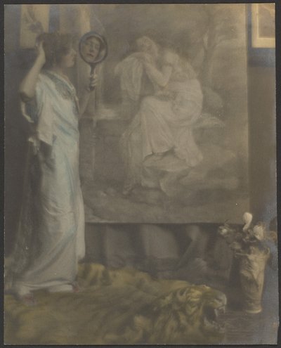 [Florença com espelho de mão e pintura] de Louis Fleckenstein