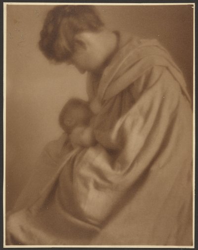 [Retrato de uma mãe e do seu bebé] de Louis Fleckenstein