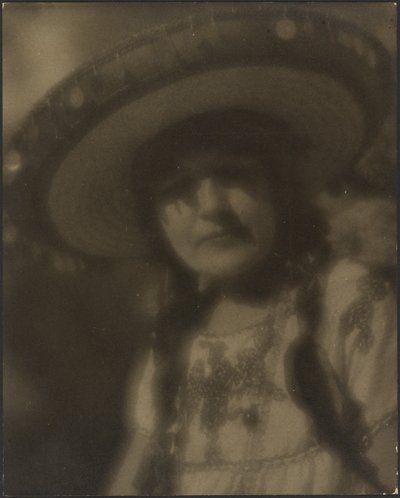[Retrato de uma mulher com traje mexicano] de Louis Fleckenstein