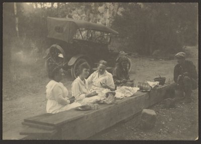 [Cena de piquenique à beira da estrada] de Louis Fleckenstein