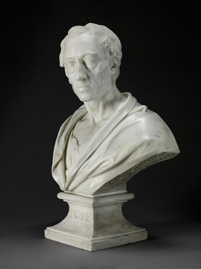 Alexander Pope (1688-1744) 1741 (mármore) de Louis Francois Roubilliac