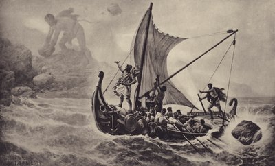Ulysses ridicularizando o ciclope de Louis-Frederic Schutzenberger