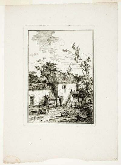 Paisagem vertical de Louis Gabriel Moreau