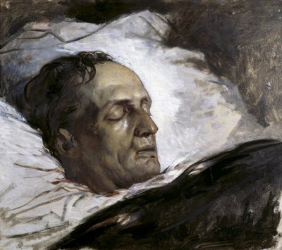 Cabeça de um homem executado (Remy Bomal). 1870s-80s (óleo sobre tela) de Louis Galue