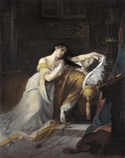 Joana I de Castela chamada Joana a Louca (Juana la loca) esposa de Filipe de Habsburgo de Louis Galue