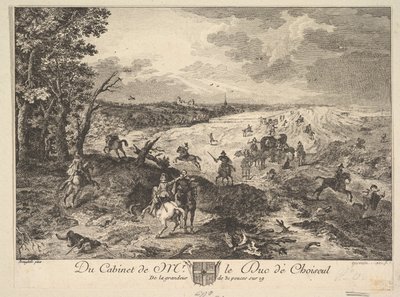 Roubo na estrada após um quadro na colecção do Duc de Choiseul, 1771. de Louis Germain