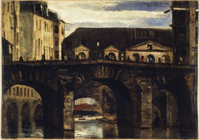 A Ponte Pequena e a Ponte de São Carlos, ca. 1825 (óleo) de Louis Godefroy Jadin
