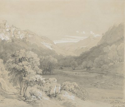 A View of Cavi in the Sabine Hills, 1848. de Louis Gurlitt