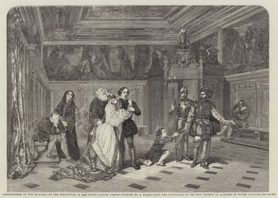 Antecâmara do Tribunal da Inquisição, no Palácio Ducal, Veneza de Louis Haghe