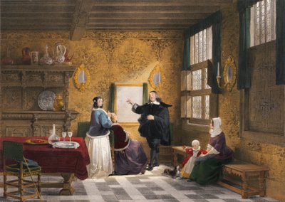 Sala da Corporação dos Cervejeiros, Antuérpia, Folha 1 da &39;Carteira de Esboços da Haghe: Bélgica, Alemanha&39;, c.1845-55 de Louis Haghe
