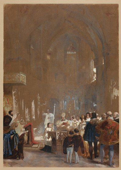Cerimónia numa catedral de Louis Haghe