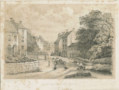 Eccleshall Village: litografia de Louis Haghe