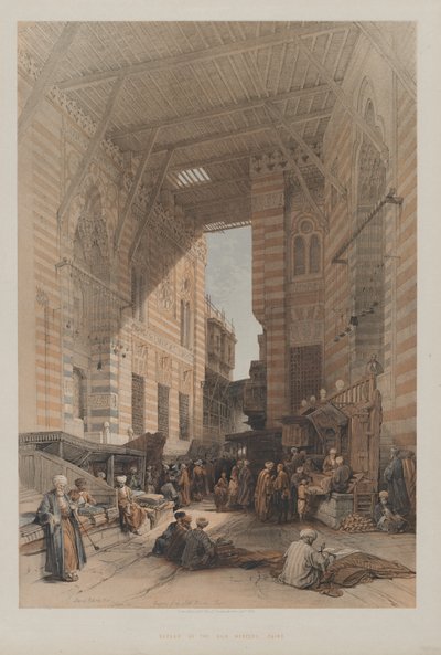 Egito e Núbia, Volume III: Bazaar of the Silk Mercers, Cairo de Louis Haghe