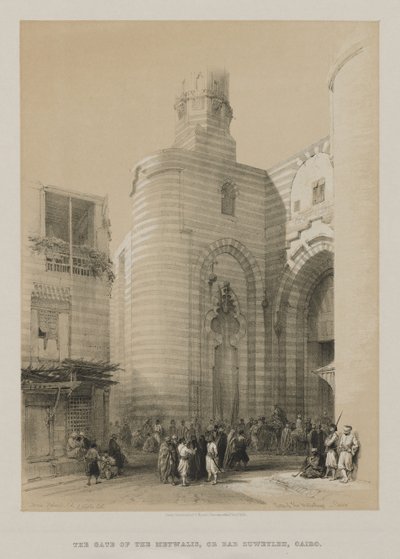 Egito e Núbia, Volume III: Gate of the Metwaleys, Cairo de Louis Haghe
