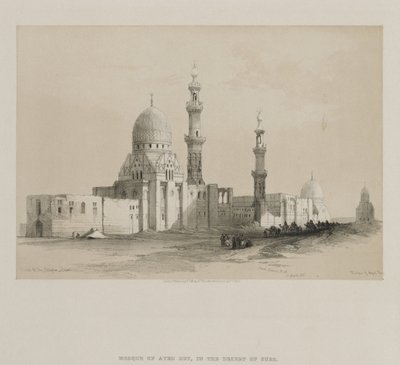 Egito e Núbia, Volume III: Túmulos dos califas-Cairo. Mesquita de Ayed Be [y], 1849. de Louis Haghe