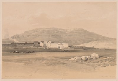 Egito e Núbia: Volume II - No. 20, Medinet Abou, Tebas de Louis Haghe
